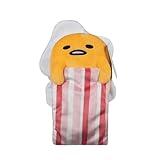 Jazwares Hello Kitty and Friends - 8” Gudetama Squishy Plush with a Bacon Blanket - Officially Licensed Sanrio Product Ages 6+