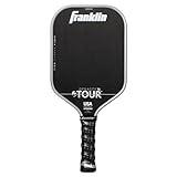Franklin Sport Pro Pickleball Paddles - FS Tour Series Carbon Fiber Paddles - Official USA Pickleball (USAPA) Approved Rackets - Dynasty Pro Player - 16mm Polymer Core - Gray