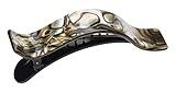 France Luxe Rectangle Pinch Clip, Onyx - Modern Design for a Sleek Silhouette