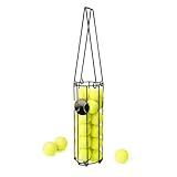 UCandy Portable Tennis Ball Hopper Pickleball Tennis Basket, Tennis Ball Collector Metal Pickup Ball Retriever with Handle for Easy Pickup and Storage Training Tool for Balls (16x5.5x5.5 inch)