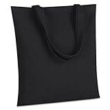 FF Sgdfc 2 | 4 | 6 | 7 | 14 | 18 Pcs Canvas Tote Bags, Natural Color Tote Bags 15 x 16 inch Sustainable Eco Friendly reusable, for Grocery Bags, DIY Gift Bags, Shopping Bags (18 Pcs Black)