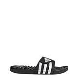 adidas unisex adult Adissage Slides Sandal, Black/White/Black, 16 Women 15 Men US