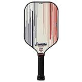 Franklin Sports Pro Pickleball Paddles - Signature Series Pro Paddle with MaxGrit Surface - USA Pickleball (USAPA) Approved Tournament Racket - 16mm Polypropylene Core - White