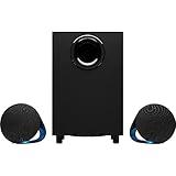 Logitech G560 PC Gaming Speaker System with 7.1 DTS:X Ultra Surround Sound, Game based LIGHTSYNC RGB, Two Speakers and Subwoofer, Bluetooth, USB, Immersive Gaming Experience - Black