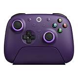 8Bitdo Ultimate 2 Wireless Gaming Controller with TMR Joysticks, Switchable Hall Effect/Tactile Triggers, 8Speed Wireless Tech, Charging Dock, RGB Fire Ring for PC & Android - Purper