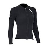 Wetsuit Top Women Men 2MM Neoprene Wetsuit Jacket Long Sleeve Diving Surfing Top, 3MM 1.5MM Wetsuits Shirt Vest Scuba Swimming Snorkeling Suit Swimsuit Warm for Water Sports (2mm Women, S)
