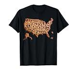 Chocolate Chip Cookie United States Map T-Shirt