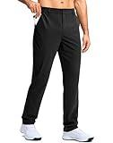 G Gradual Mens Golf Pants Stretch Dress Casual Pants 30"/32"/34" Lightweight Work Travel Slacks for Men with 4 Pockets(Black,L30.W38)