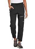 baleaf Women's Hiking Pants Quick Dry Water Resistant Lightweight Joggers Pant for All Seasons Elastic Waist Black Size L