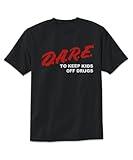 Dare Retro D.A.R.E. T-Shirt 90s Vintage Style Design Tee Short Sleeve Unisex Shirt