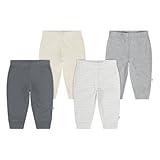 Huggies Baby 4-Pack Pants, Mid Grey Heather/Stripe, 3-6 Months