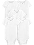 Simple Joys By Carter's Unisex Baby 5-pack Side Snap Short-sleeve Bodysuit Shirt, White, 3-6 Months US