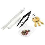 Prime-Line E 2400 Re-Keying Kit – Re-Key a Lock Kit with Pre-Cut Keys for Rekeying all your Locks to One Key, For Kwikset Brand Locks, 5-Pin Style Locks (1 Kit), Brass