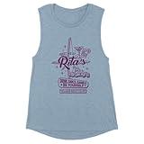 Rita's Bar and Night Club Destination Women's Muscle Tank X-Large Stonewash Denim