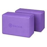 Gaiam Yoga Block - Supportive Latex-Free Eva Foam - Soft Non-Slip Surface with Beveled Edges for Yoga, Pilates, Meditation - Yoga Accessories for Stability, Balance, Deepen Stretches