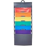 Amazon Basics 36-Pocket Hanging File Folders - Multicolor Letter Size File Organization System - Vertical Paper Storage for Home Office, School & Classroom