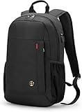 Swissdigital Design Travel Laptop Backpack, Business Anti Theft Slim Sturdy Laptops Backpack with USB Charging Port, College Tech Backpacks SD1634
