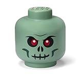 LEGO Iconic Storage Head Large, Stackable Storage Box, 8,5 L, Sand Green, Green Skeleton…