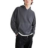AEROPOSTALE Men's Boxy Pullover Hoodie, Grey