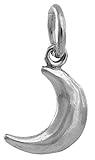 Sterling Silver Tiny Crescent Moon - VERY SMALL, Minimalist - (Charm Only or Necklace)