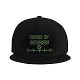 Drink Up Bitches Flat Bill Visor Baseball Cap for Women Men Running Hat Trucker Cap Outdoor Sports Dad Hat Black-T5