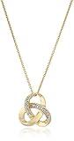 Amazon Essentials womens Yellow 14K Gold over Sterling Silver Diamond Knot Pendant Necklace, 18" (previously Amazon Collection)