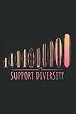 Support Diversity: Notizbuch Für Surfer Surfbrett LGBT Pride CSD Surfing (Liniert, 15 x 23 cm, 120 Linierte Seiten, 6" x 9") Surfer Sprüche Für Toleranz & Surfbretter Vielfalt (German Edition)