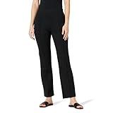 Amazon Essentials Women's Ponte Pull-On Mid Rise Ankle Length Pants, Black, Medium