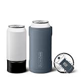 BrüMate Hopsulator Trio 3-in-1 Insulated Can Cooler for 12oz / 16oz Cans + 100% Leak Proof Tumbler with Lid | Insulated for Beer, Soda, and Energy Drinks (Nightfall Blue)