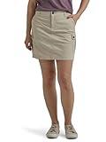 Lee Women's Ultra Lux Comfort with Flex-to-Go Cargo Skort, Pioneer Beige, 16
