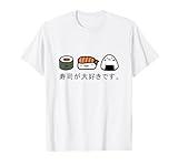 Cute I Love Sushi Japanese Sushi Dish Fish and Rice Shirt T-Shirt