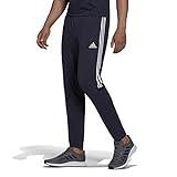 adidas Men's Aeroready Sereno Slim Tapered-Cut 3-stripes Pants, Black, Small