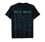 Hello World Computer Programming Languages T-Shirt