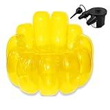 Baerkian Jelly Inflatable Chair, The Jelly Collection, Portable Blow Up Couch, Inflatable Sofa Seat Furniture for Home Yard Patio Camping (Yellow)