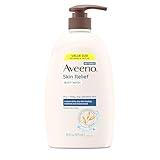 Aveeno Skin Relief Fragrance Free Body Wash, Triple Oat Formula, Gentle Daily Cleanser for Itchy Dry Sensitive Skin, Soap & Paraben Free, Soothes Skin, Dermatologist Recommended Brand, 33 fl oz