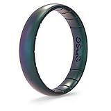 Enso Rings Thin Legend Silicone Ring - Made in The USA - Ultra Comfortable, Breathable and Safe - Award Winning Customer Service (7, Mermaid)