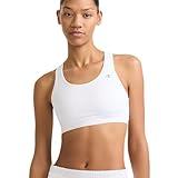 Champion Women's Sports Bra, High-Impact Compression, Moisture Wicking, White, Large
