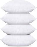 Utopia Bedding Throw Pillows (Set of 4, White), 20 x 20 Inches Pillows for Sofa, Bed and Couch Decorative Stuffer Pillow