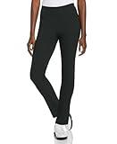 PGA TOUR Women's Regular Pull-on Golf Pant with Tummy Control (Size X-Small-XX, Black, X-Large