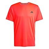 adidas Men's Train Essentials T-Shirt, Pure Ruby/Black