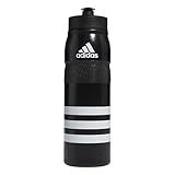 adidas 750 ML (28 oz) Stadium Refillable Plastic Sport Water Bottle, Black/White, One Size