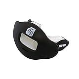 Shock Doctor Lip Guard, Adult and Youth Mouth Guard Football with Strap, Breathable Wide Opening Football Mouthpiece for Youth and Adults OSFA, Shock Doctor Mouth Guards, Max Airflow