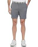 PGA TOUR Men's 7” Flat Front Performance Stretch Golf Shorts with Active Waistband, Quiet Shade
