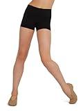 Capezio girls Team Basic Gusset athletic shorts, Black, 4 5 US