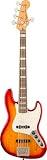 Classic Vibe Active '70s Jazz Bass V, Laurel Fingerboard, White Pearloid Pickguard, Sienna Sunburst