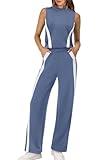 XIEERDUO Two Piece Sets for Women Summer Outfits Beach Vacation Clothes Luxury Fashion Lounge Matching Sets Women Clothing Travel Airport Blue L