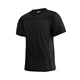 EALER Blank Football Jersey Mesh Athletic Football Shirt Practice Sports Uniform Black