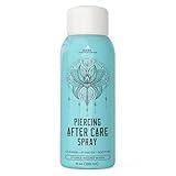 BASE LABORATORIES Piercing Aftercare Spray 4oz | Saline Spray for Piercings | Ear Piercing Cleaner Spray | Saline Solution for Piercings | Piercing & Keloid Bump Removal for Ears, Belly Nose Piercings