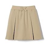French Toast Girls' Pull-On Kick Pleat Scooter School Uniform Skirt, Khaki, 4T