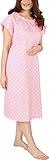 Utopia Care Women's Hospital Gown Soft Comfortable and Stylish Patient Gown, Small-Medium, Polkadots Pink